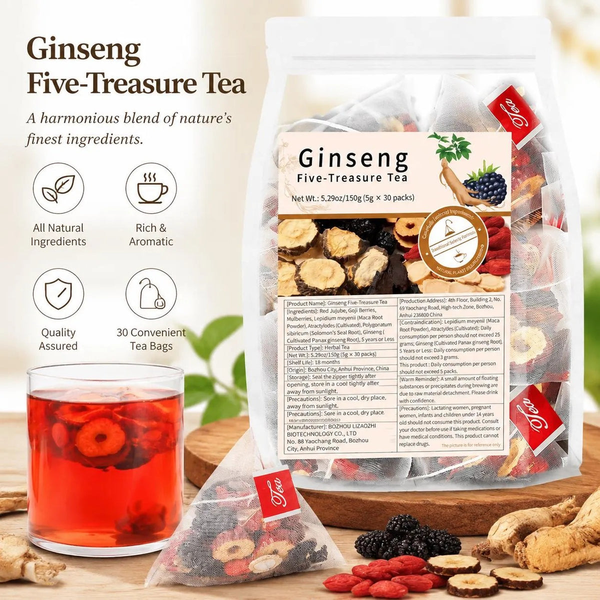 Ginseng Five Treasure Tea